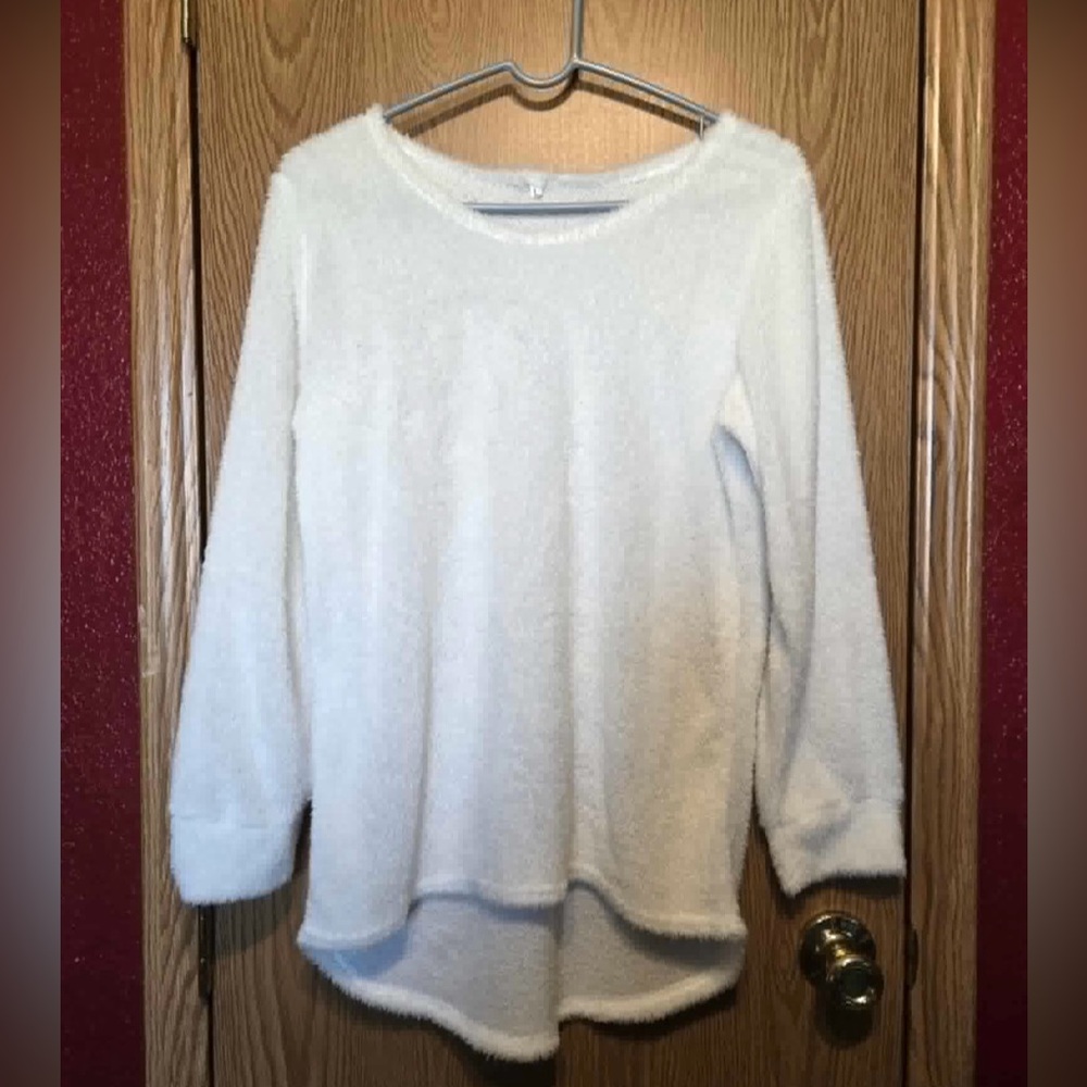 White Fuzzy Sweater